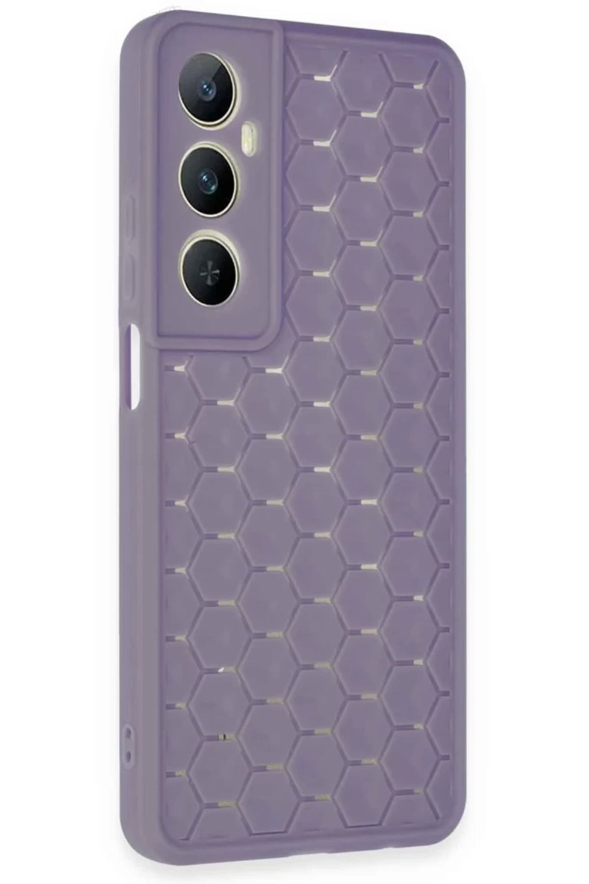 Realme C65 Uyumlu Kılıf Petek Silikon Kapak - Lila