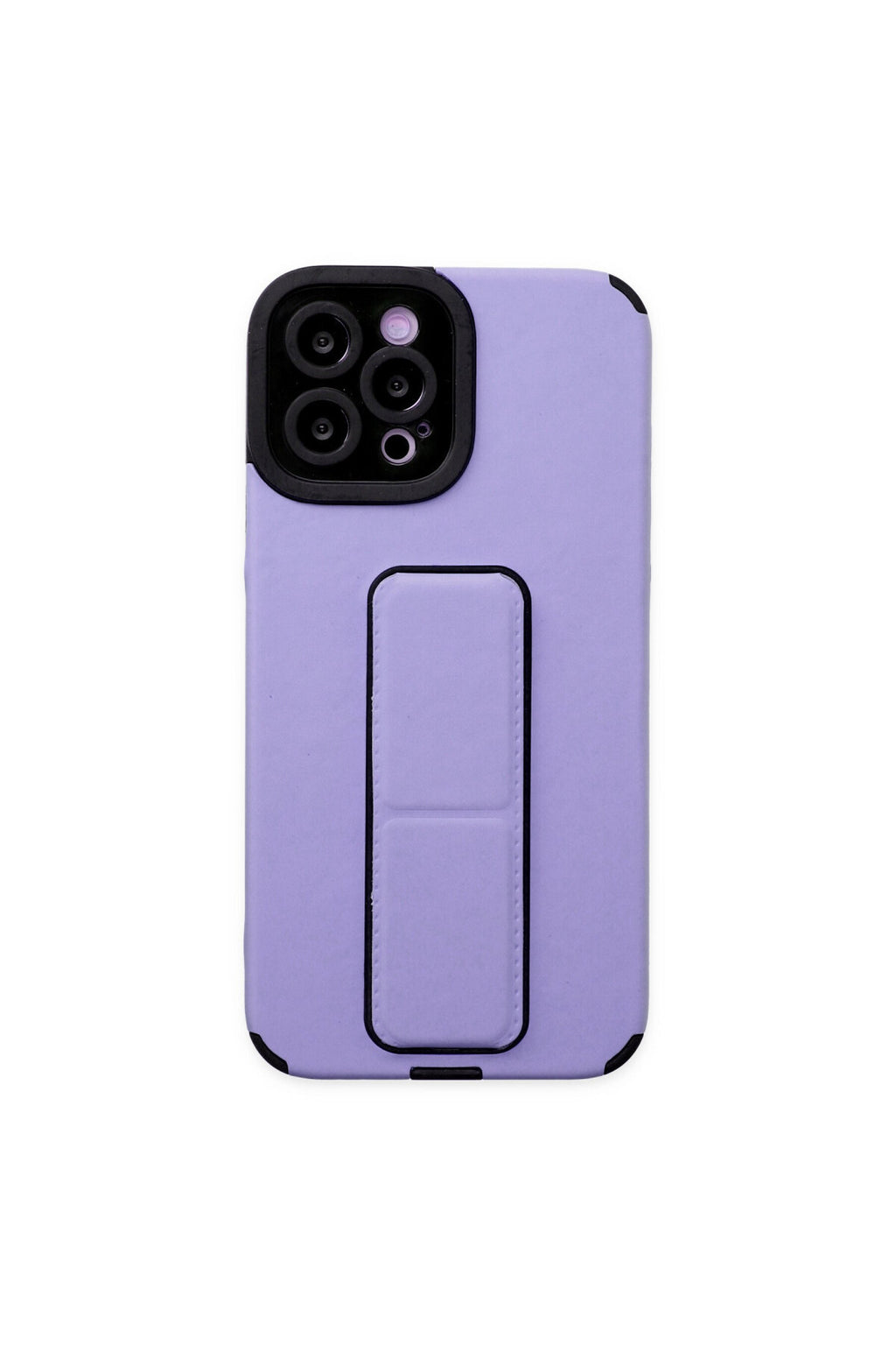 Apple iPhone 12 Pro Max Uyumlu Kılıf Mega Standlı Silikon - Lila