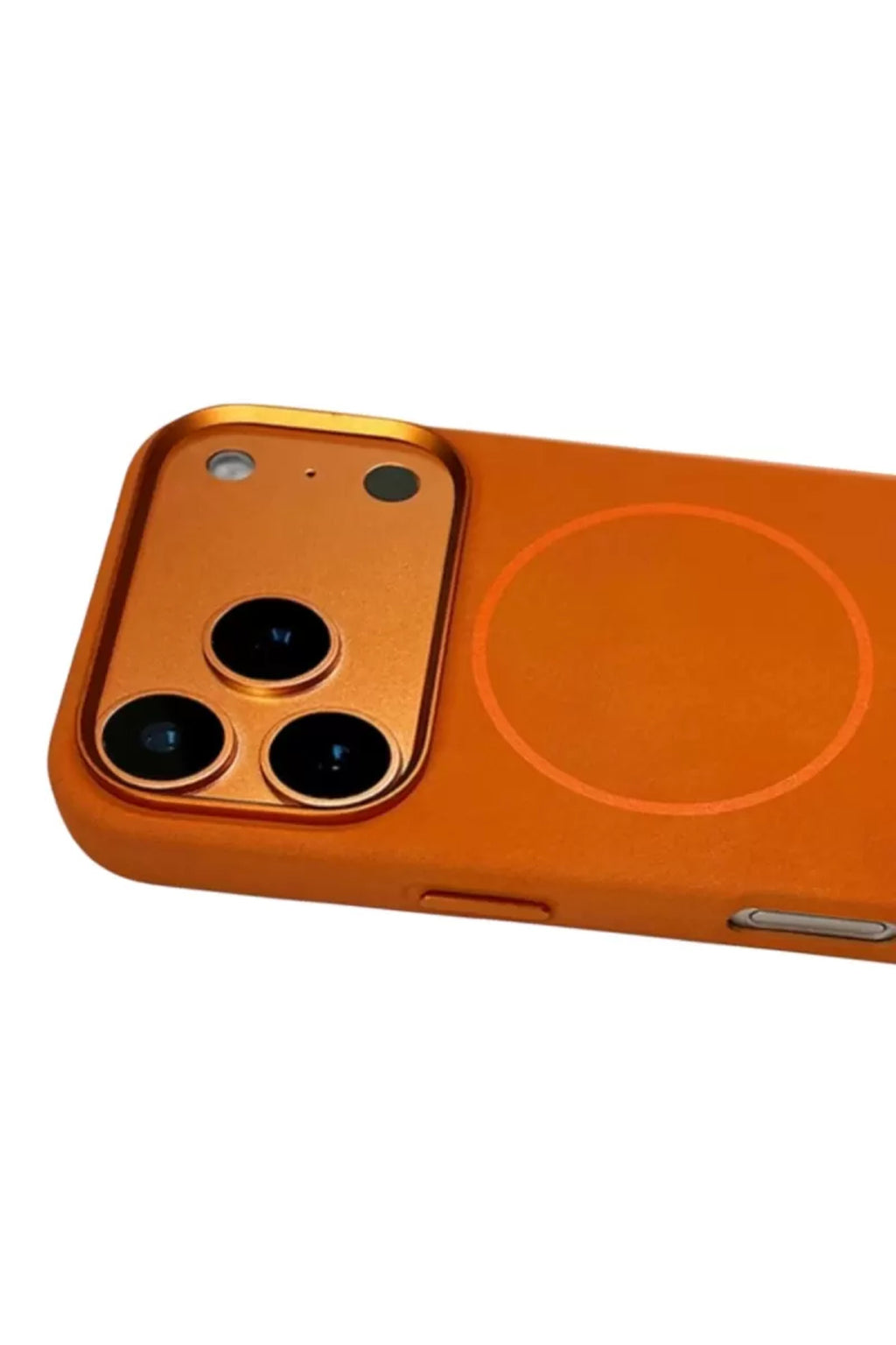 Joko Apple iPhone 17 Pro Max Uyumlu Luno Deri Magsafe Kapak - Turuncu