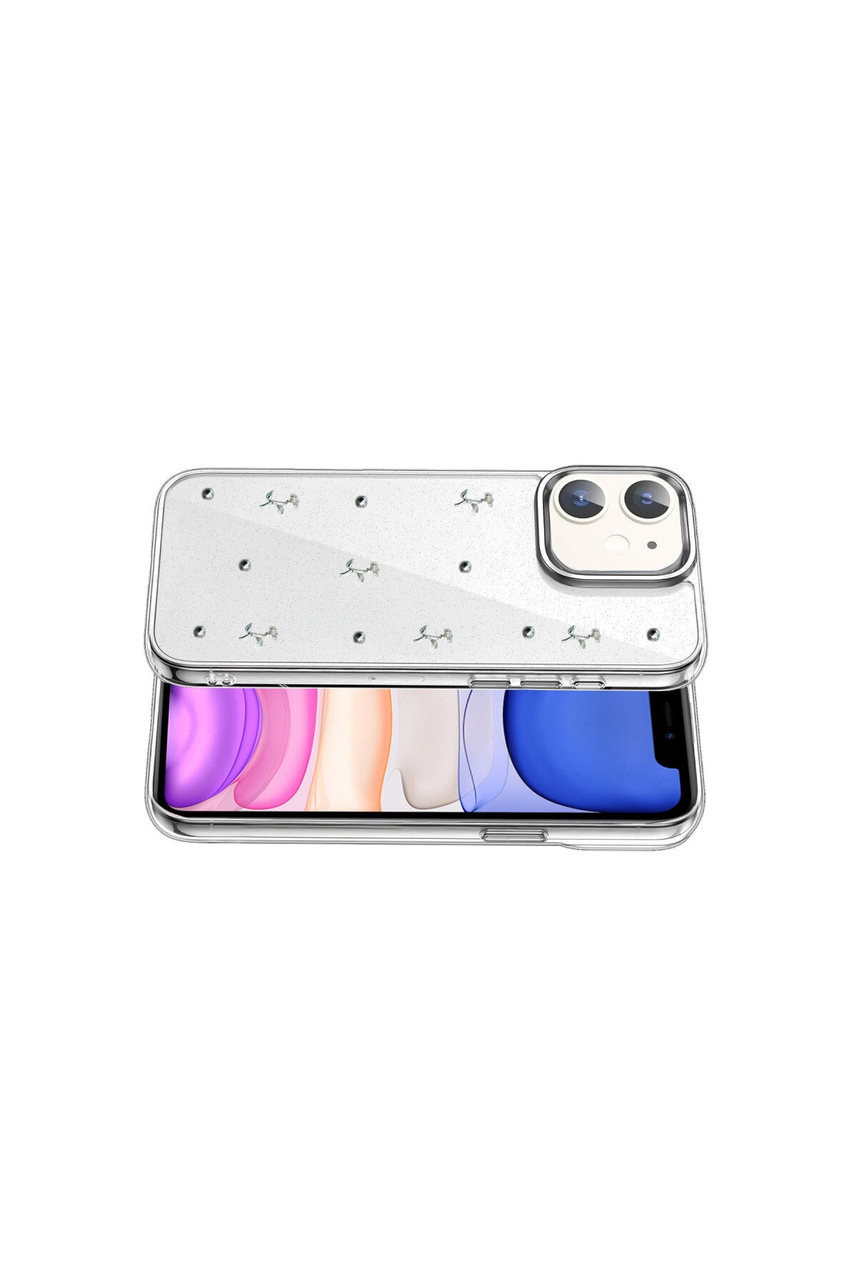 Apple iPhone 12 Uyumlu Fiyonk Desenli Kapak - Desen 4