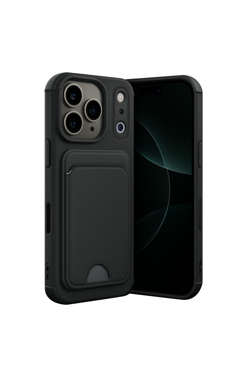 Apple iPhone 17 Pro Uyumlu Kelvin Kartvizitli Silikon - Siyah