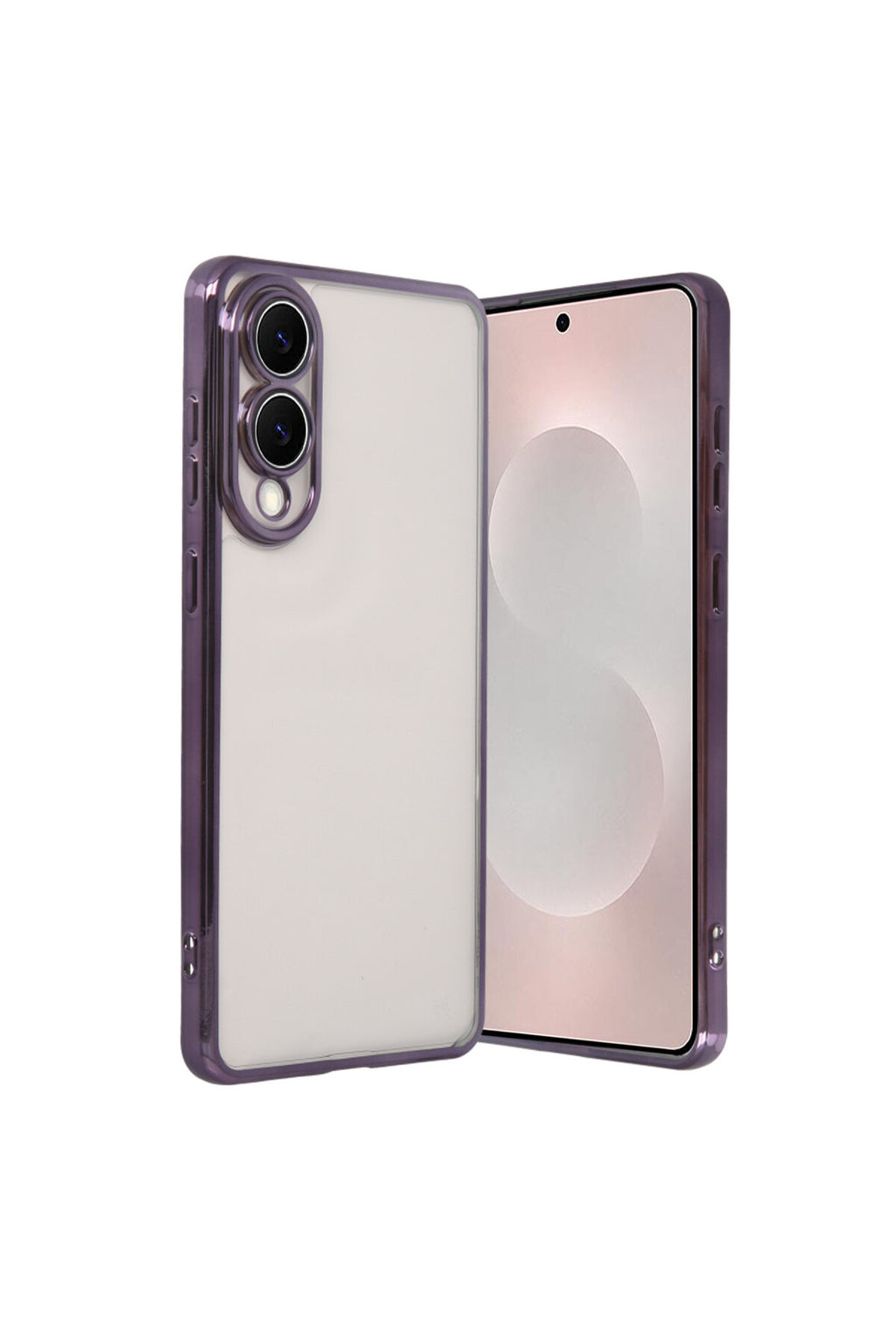 Samsung Galaxy S25 Uyumlu Edge Lensli Silikon - Mor