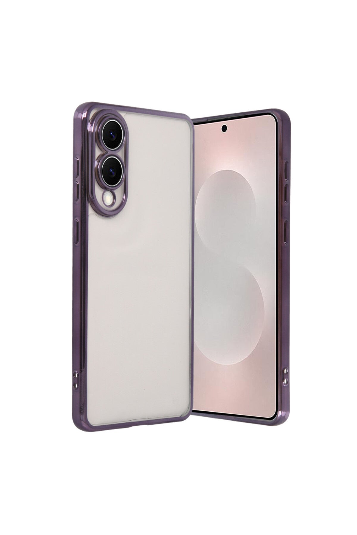 Samsung Galaxy S25 Uyumlu Edge Lensli Silikon - Mor