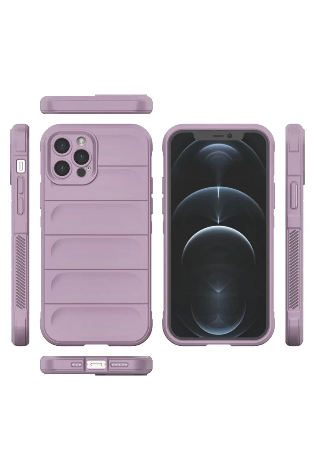 Apple iPhone 12 Pro Uyumlu Kılıf Optimum Silikon - Mor
