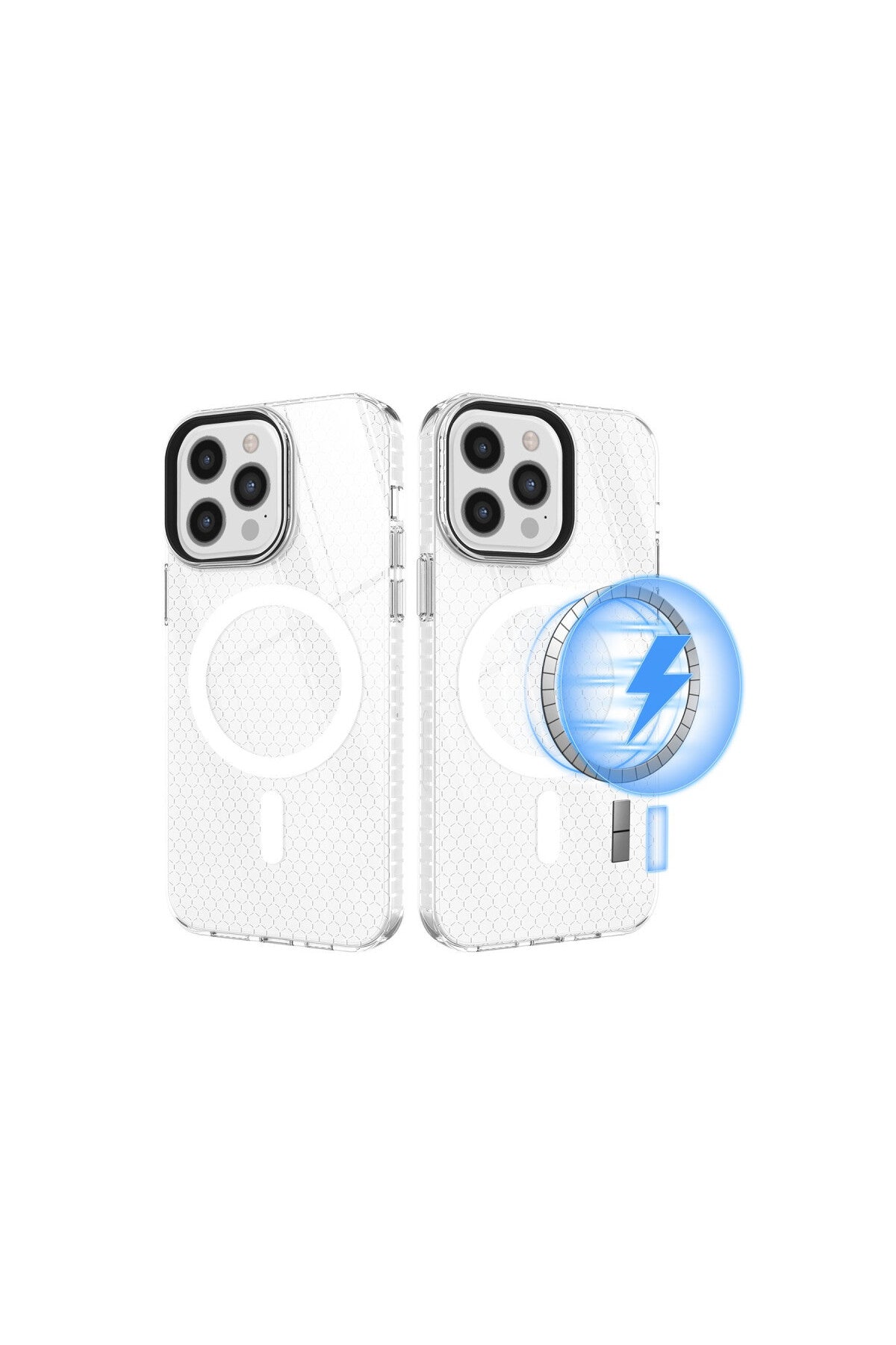 Apple iPhone 12 Pro Max Uyumlu Kılıf Beta Magneticsafe Silikon - Şeffaf