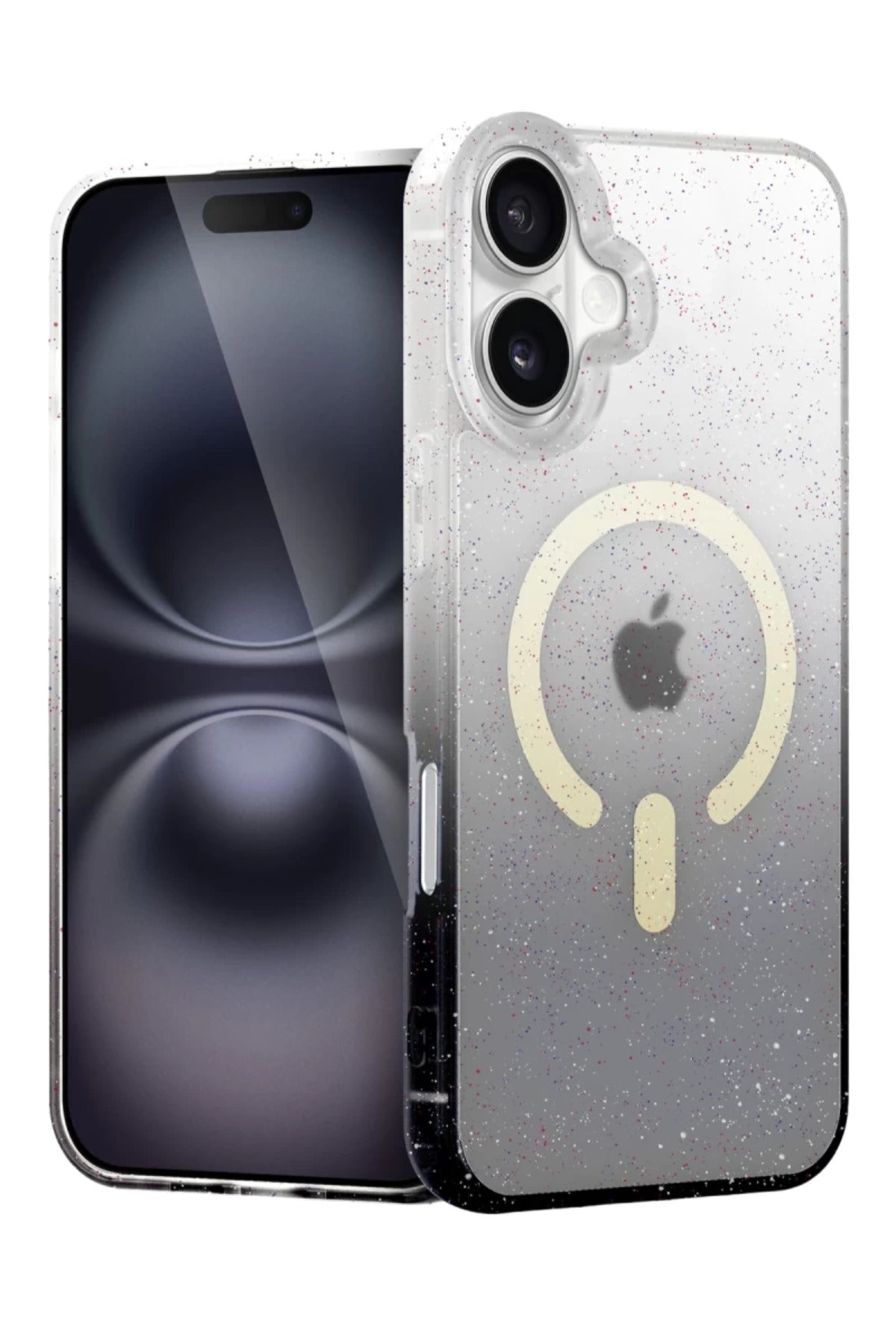 Apple iPhone 16 Uyumlu Pummel Shiny Magsafe Kapak - Siyah