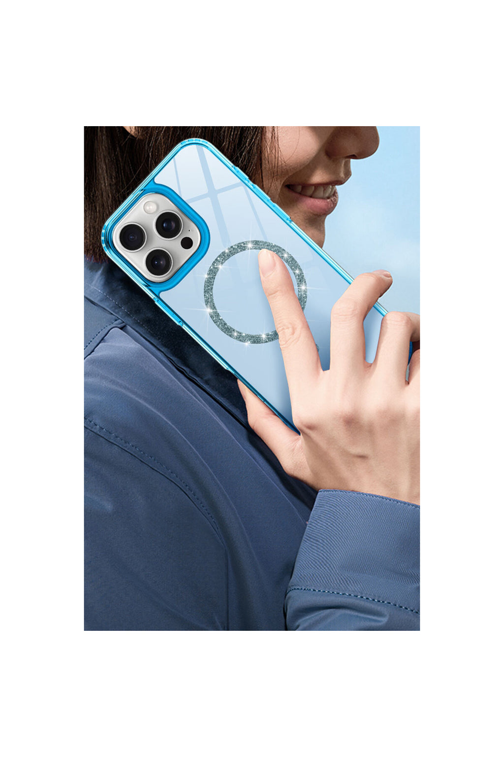 Apple iPhone 16 Uyumlu Live Diamond Magsafe Kapak - Sarı