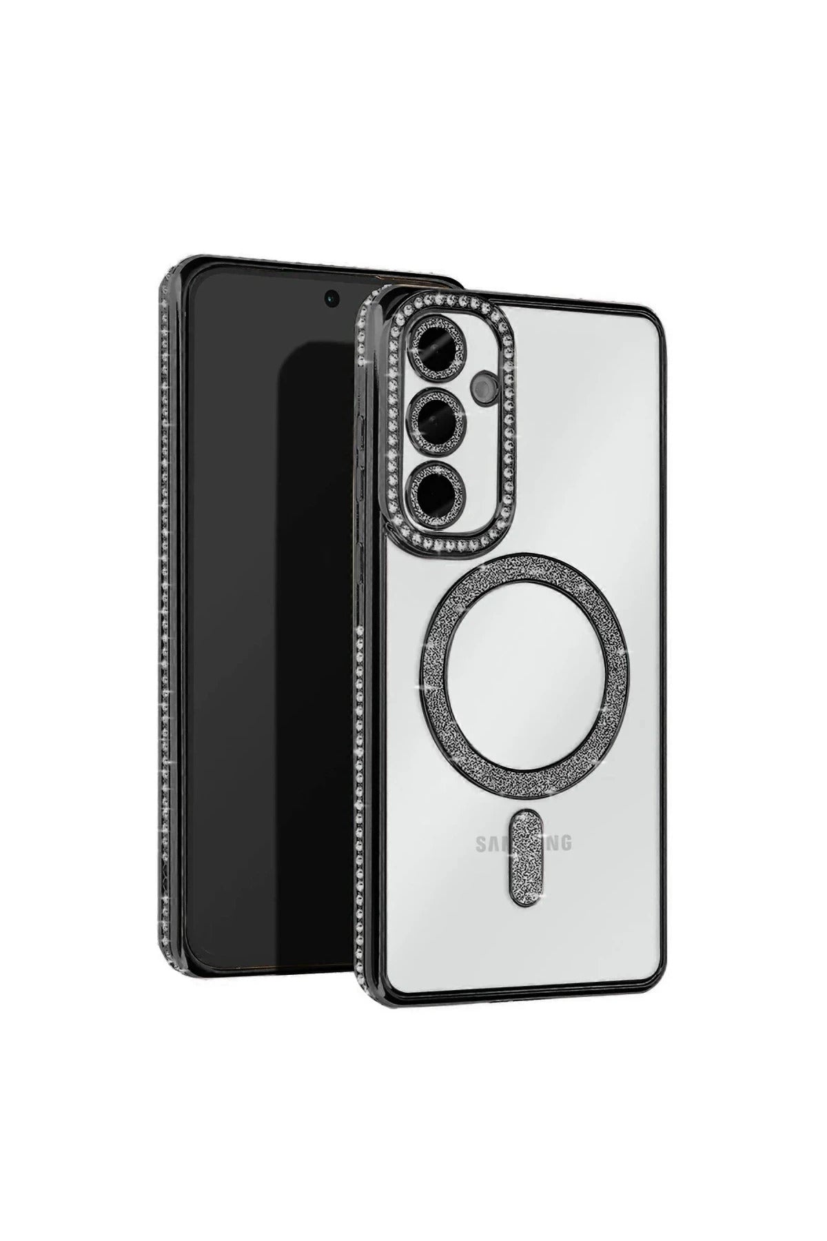 Samsung Galaxy S23 FE Uyumlu Joke Simli Magneticsafe Kılıf - Siyah
