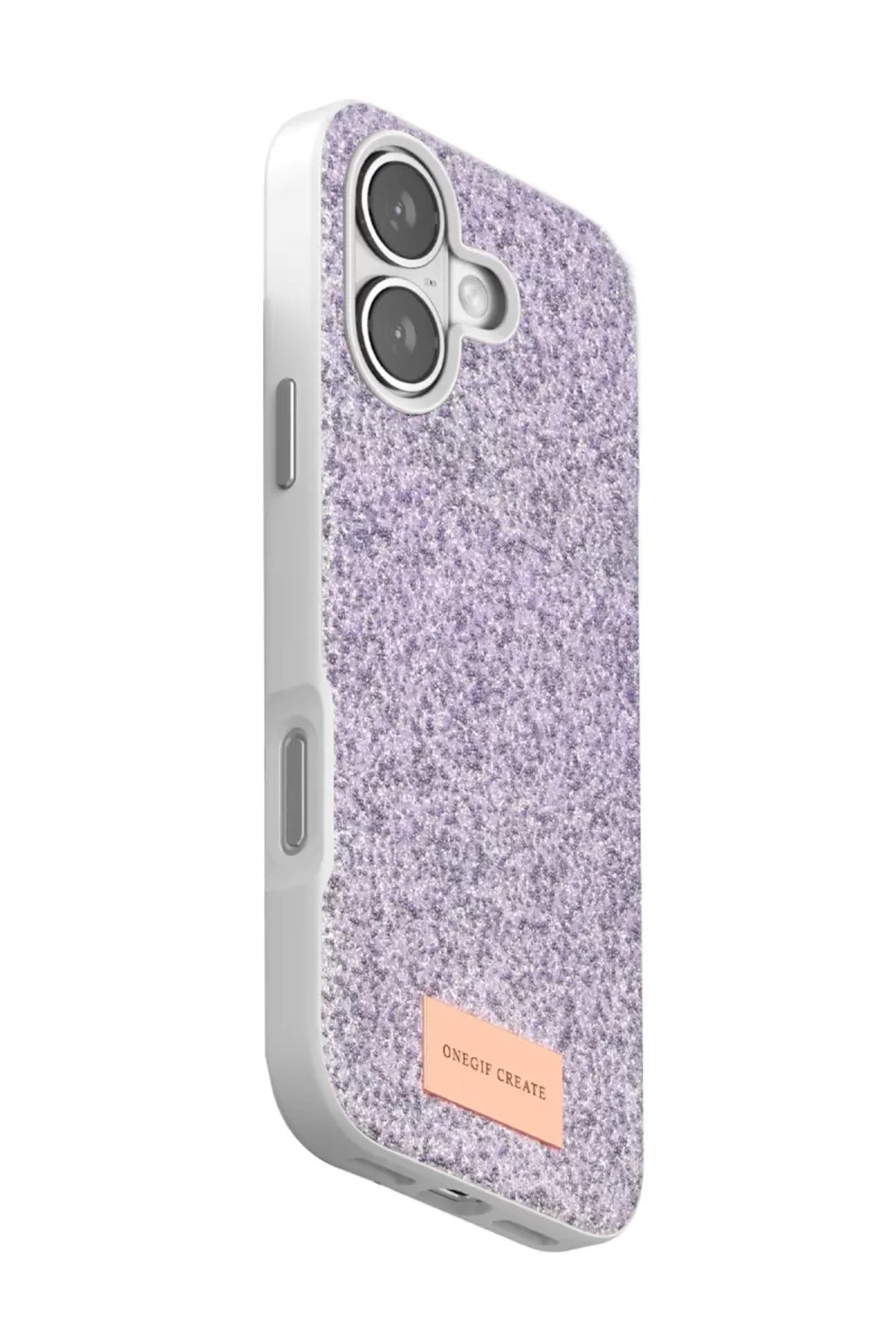 Onegif Apple iPhone 17 Uyumlu Bright Simli Kapak - Lila