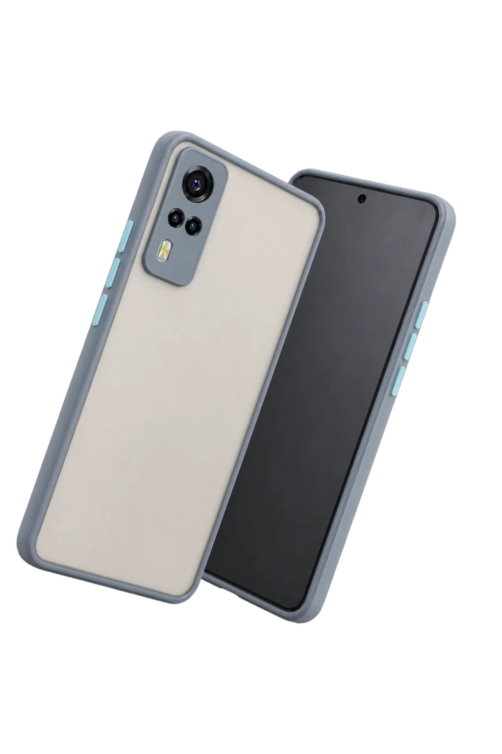 Vivo Y53S Uyumlu Kılıf Montreal Silikon Kapak - Gri