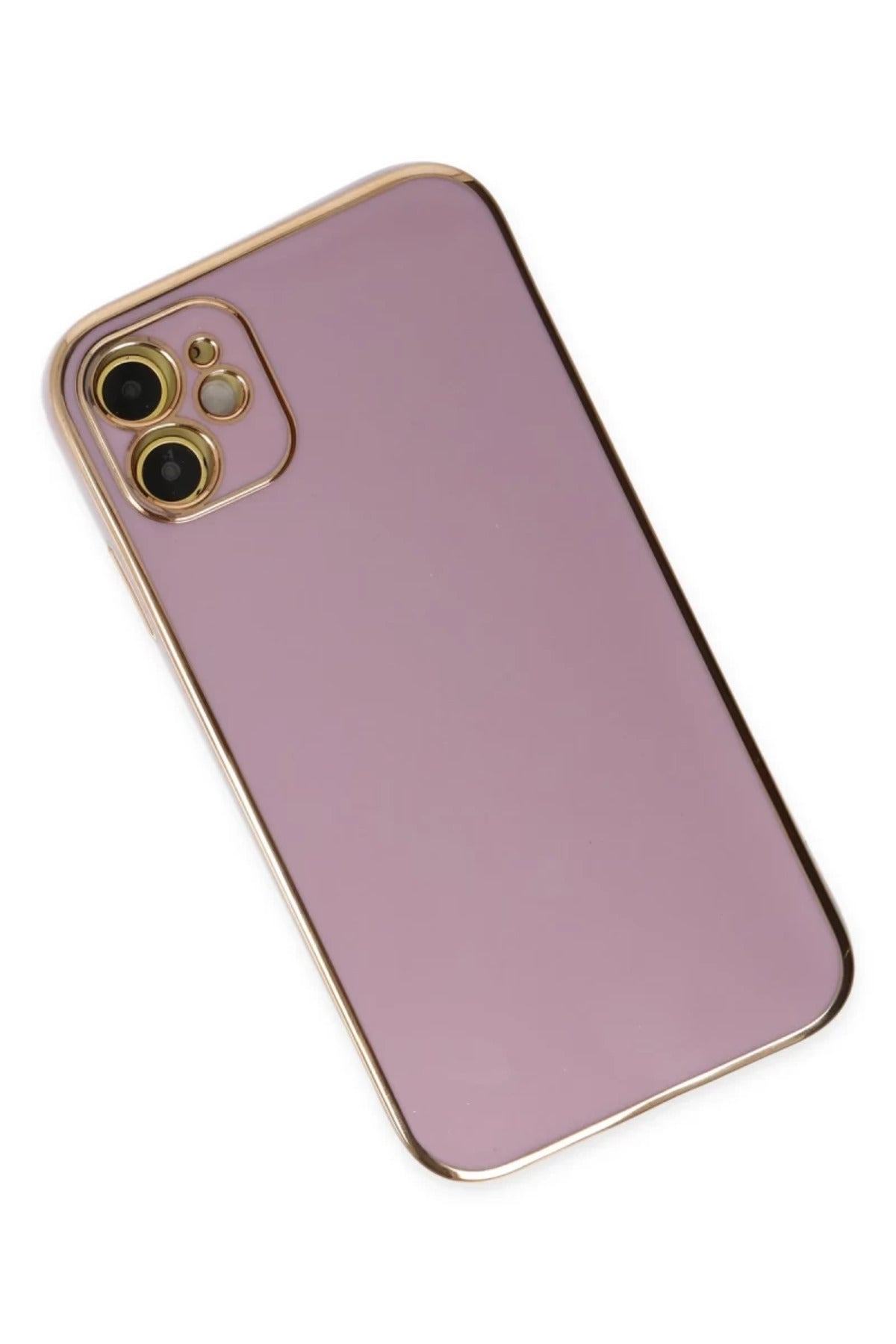 Apple iPhone 12 Uyumlu Kılıf Volet Silikon - Mor