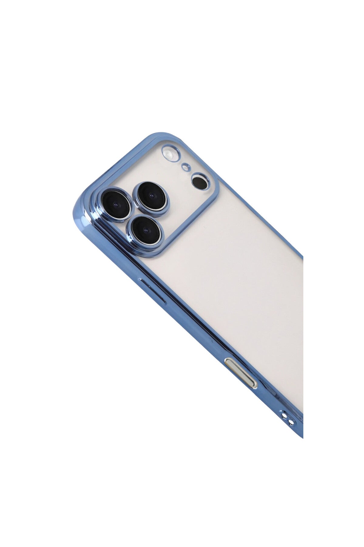 Apple iPhone 17 Pro Max Uyumlu Lensli Silikon - Açık Mavi