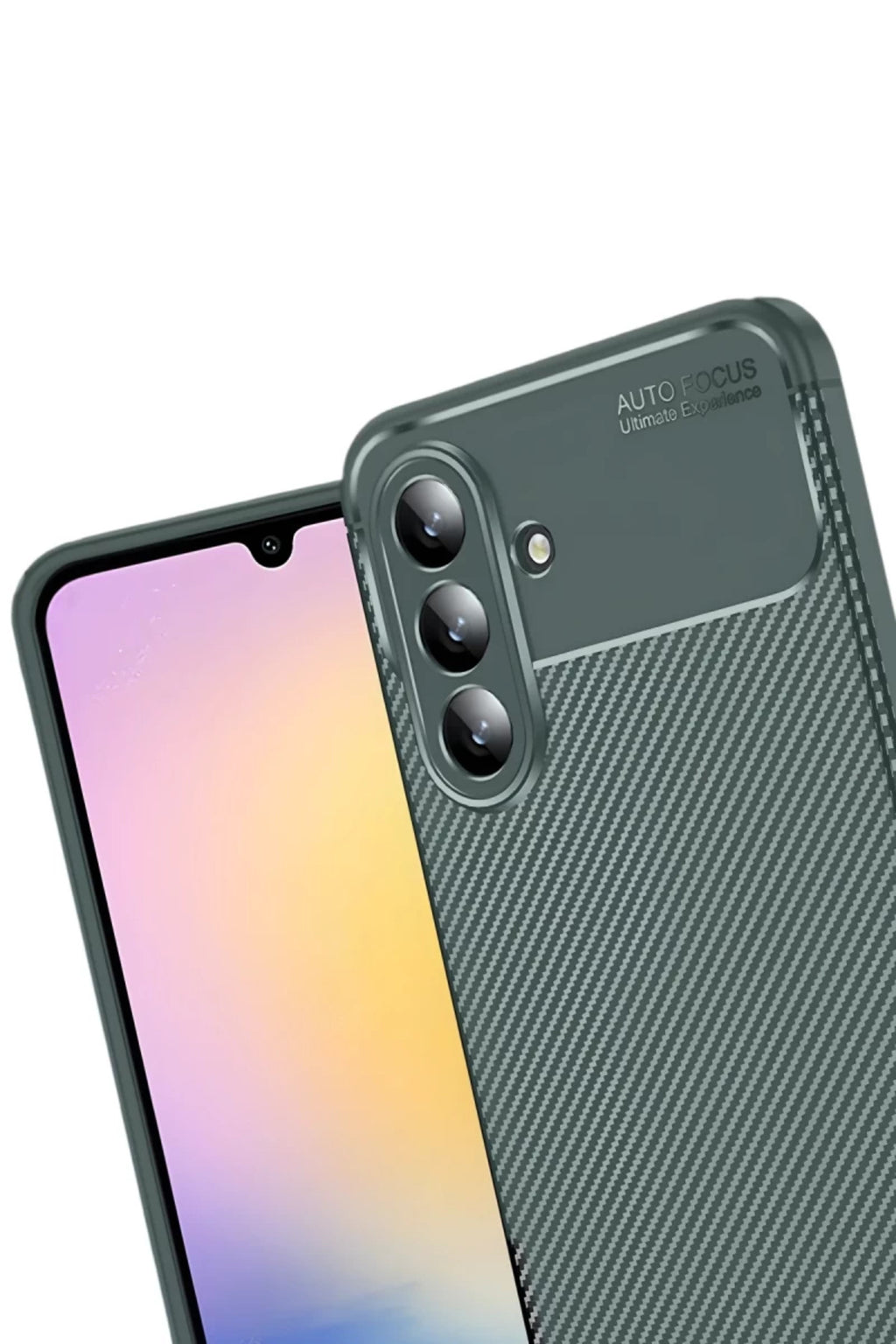 Samsung Galaxy S25 FE Uyumlu Auto Focus Karbon Kapak - Koyu Yeşil