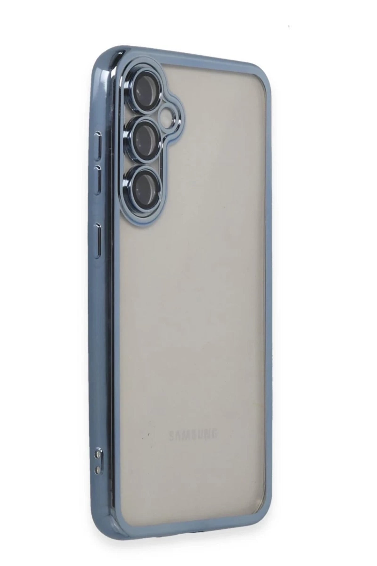 Samsung Galaxy S23 FE Uyumlu Kılıf Lensli Silikon - Açık Mavi