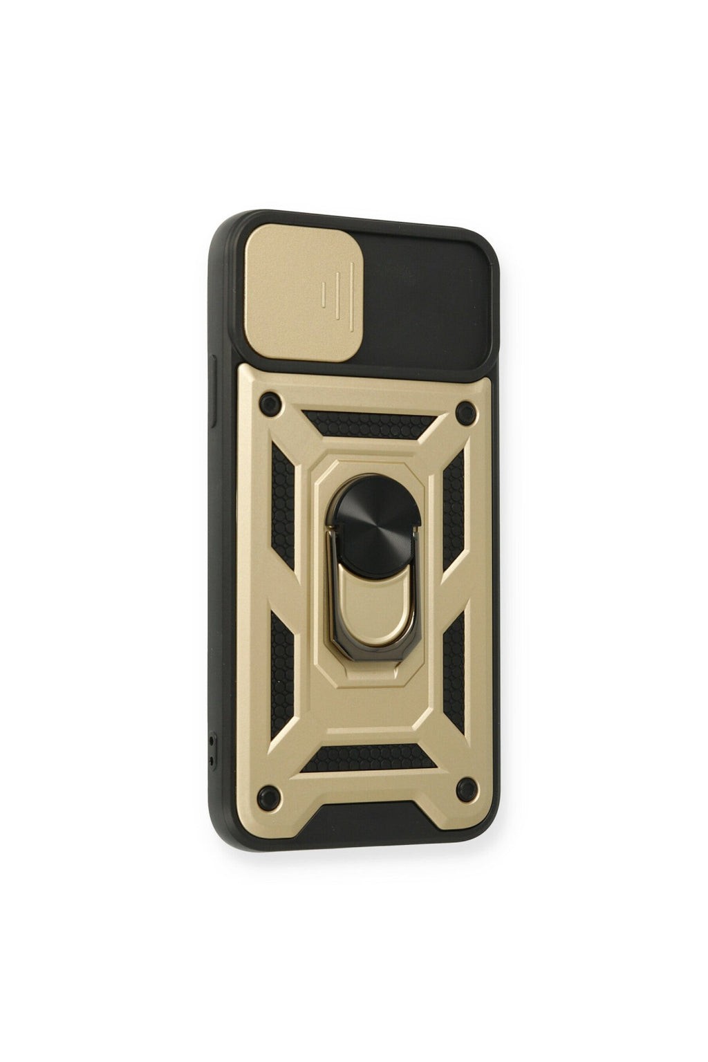 Apple iPhone 11 Pro Uyumlu Kılıf Pars Lens Yüzüklü Silikon - Gold