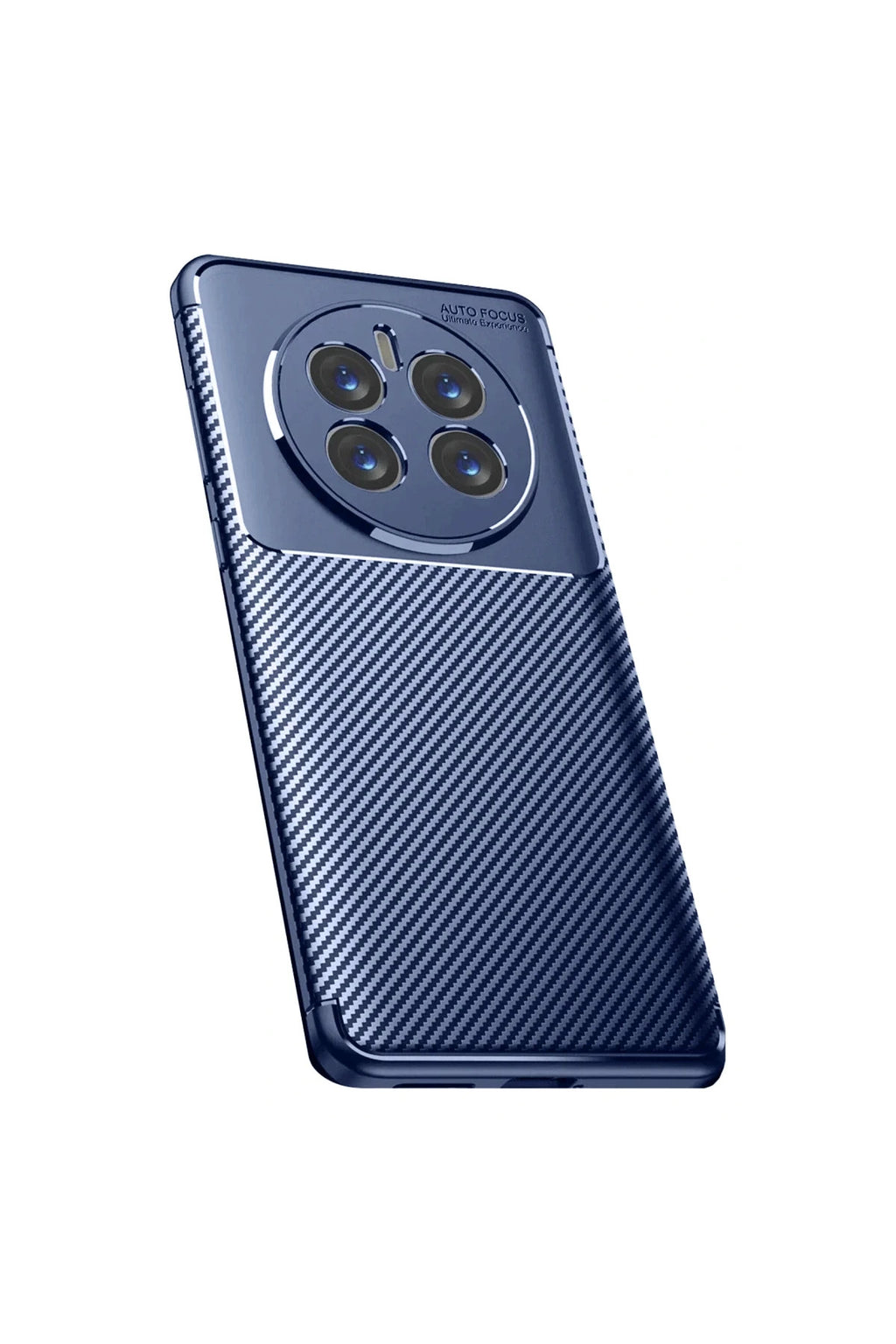 Realme 12 Pro Plus Uyumlu Kılıf Auto Focus Karbon Kapak - Lacivert