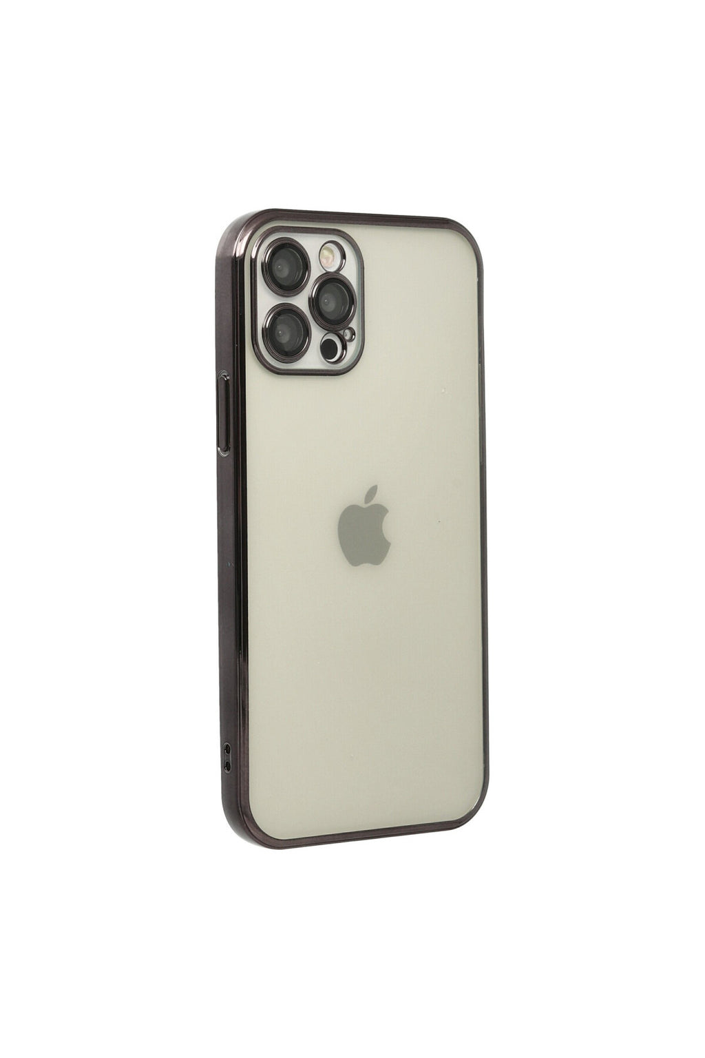 Apple iPhone 12 Pro Uyumlu Kılıf Lensli Silikon - Siyah