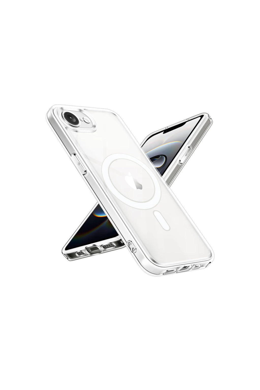 Apple iPhone 16E Uyumlu Kılıf Magneticsafe Şeffaf Silikon - Şeffaf