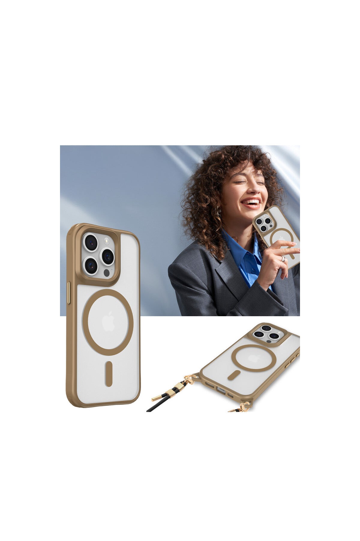 Apple iPhone 16 Pro Uyumlu Kılıf Enka Magsafe Silikon Kılıf - Siyah