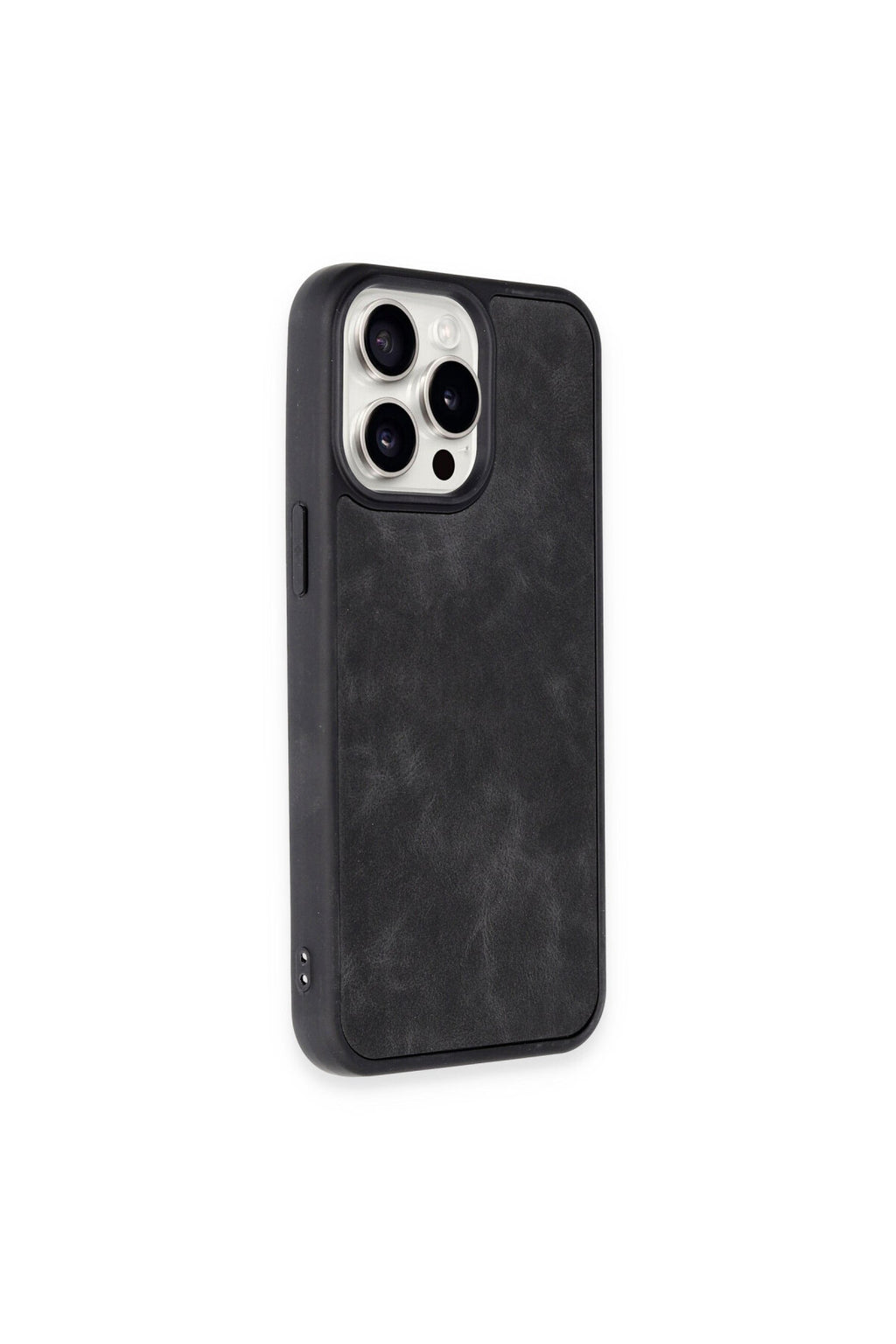 Apple iPhone 15 Pro Uyumlu Kılıf Aras Deri Kapak - Siyah
