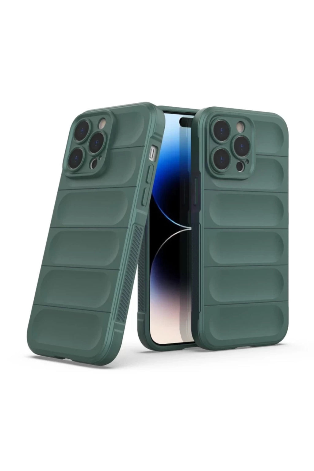 Apple iPhone 14 Pro Uyumlu Kılıf Optimum Silikon - Koyu Yeşil