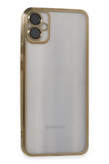 Samsung Galaxy A05 Uyumlu Kılıf Lensli Silikon - Gold