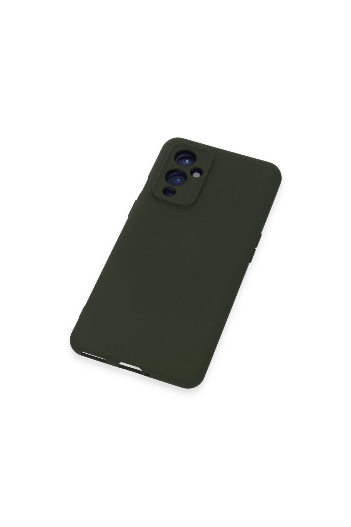 One Plus 9 Kılıf Nano içi Kadife Silikon - Koyu Yeşil