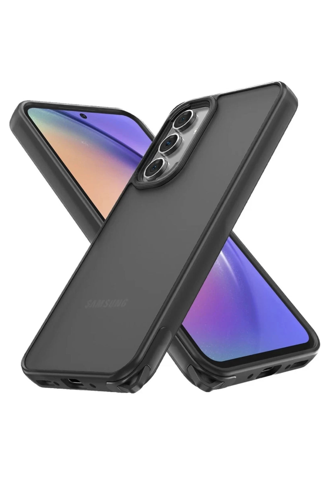 Samsung Galaxy A04S Uyumlu Kılıf Elegant Kapak - Siyah