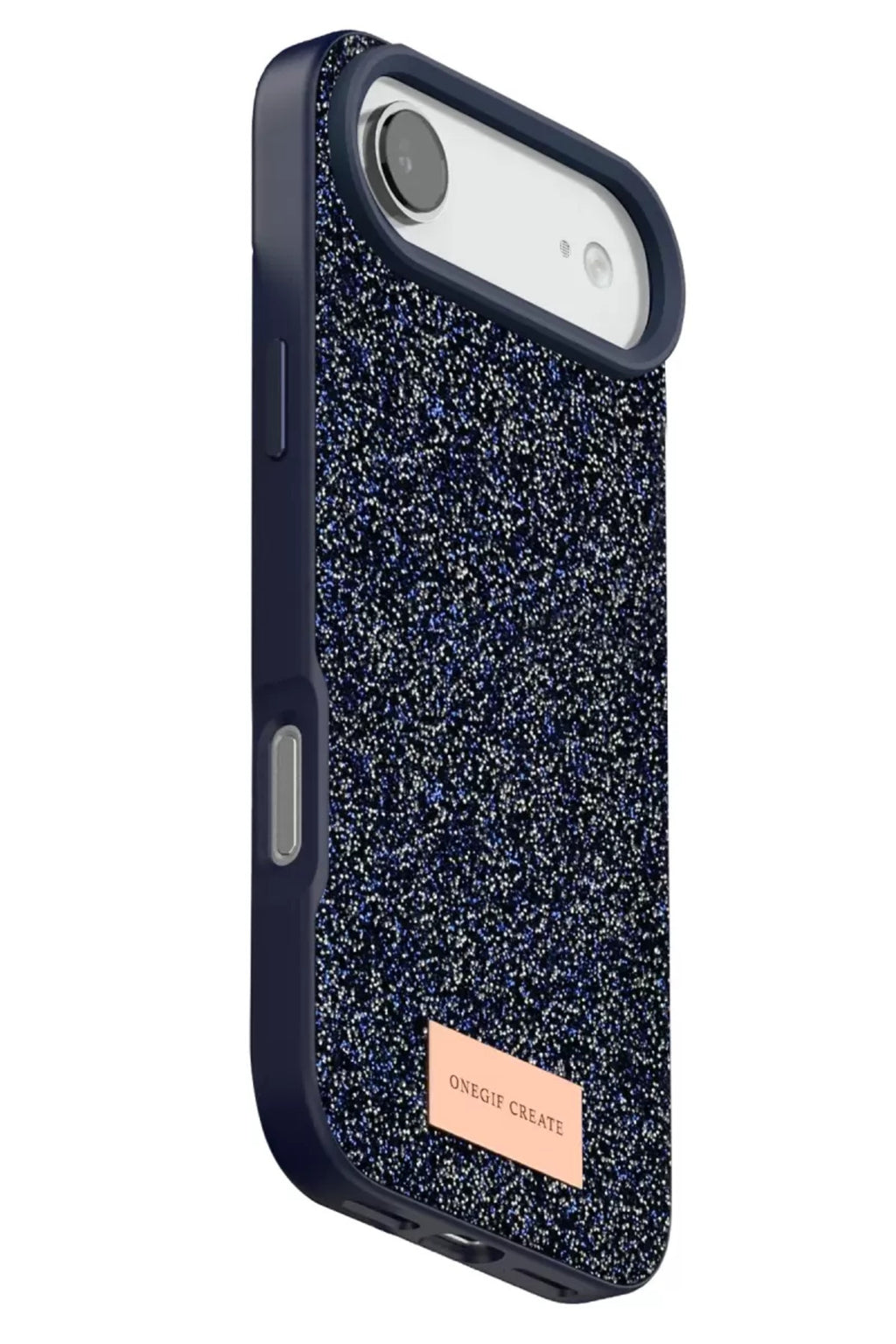 Onegif Apple iPhone 17 Air Uyumlu Bright Simli Kapak - Mavi