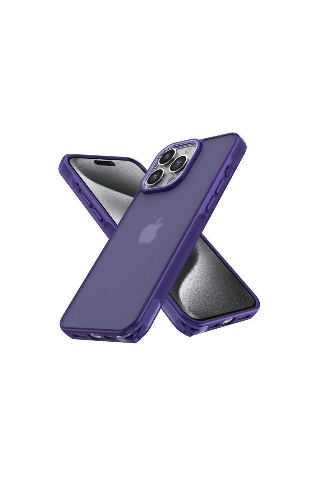 Apple iPhone 15 Pro Uyumlu Kılıf Elegant Kapak - Derin Mor