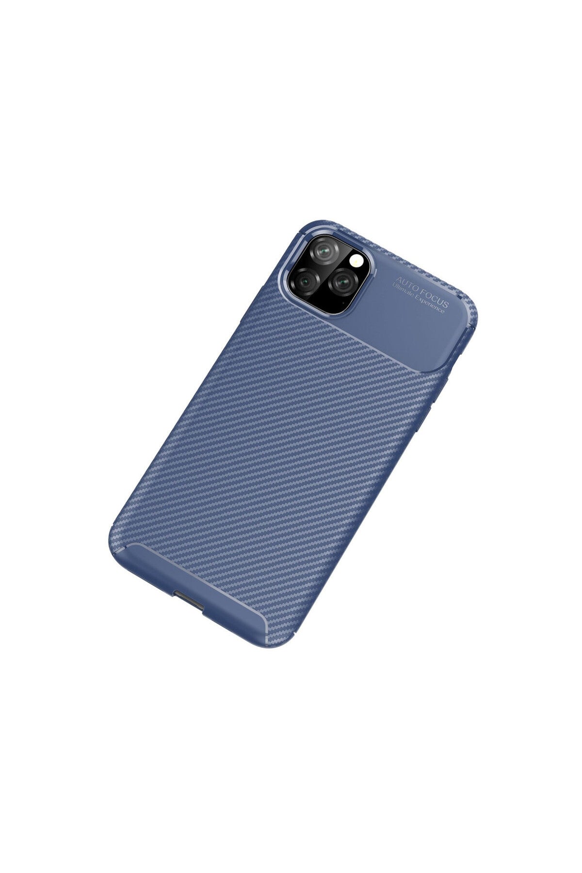 Apple iPhone 11 Pro Max Uyumlu Kılıf Auto Focus Karbon Kapak - Lacivert
