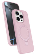 Apple iPhone 15 Pro Max Uyumlu Regal Magsafe Standlı Kapak - Açık Pembe
