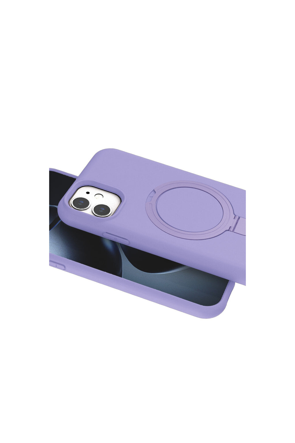 Apple iPhone 11 Uyumlu Regal Magsafe Standlı Kapak - Lila