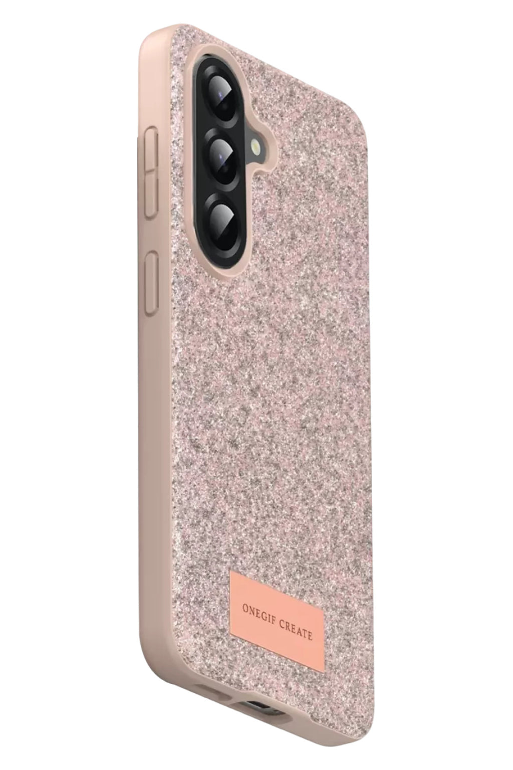Onegif Samsung Galaxy A17 5G Uyumlu Bright Simli Kapak - Pembe