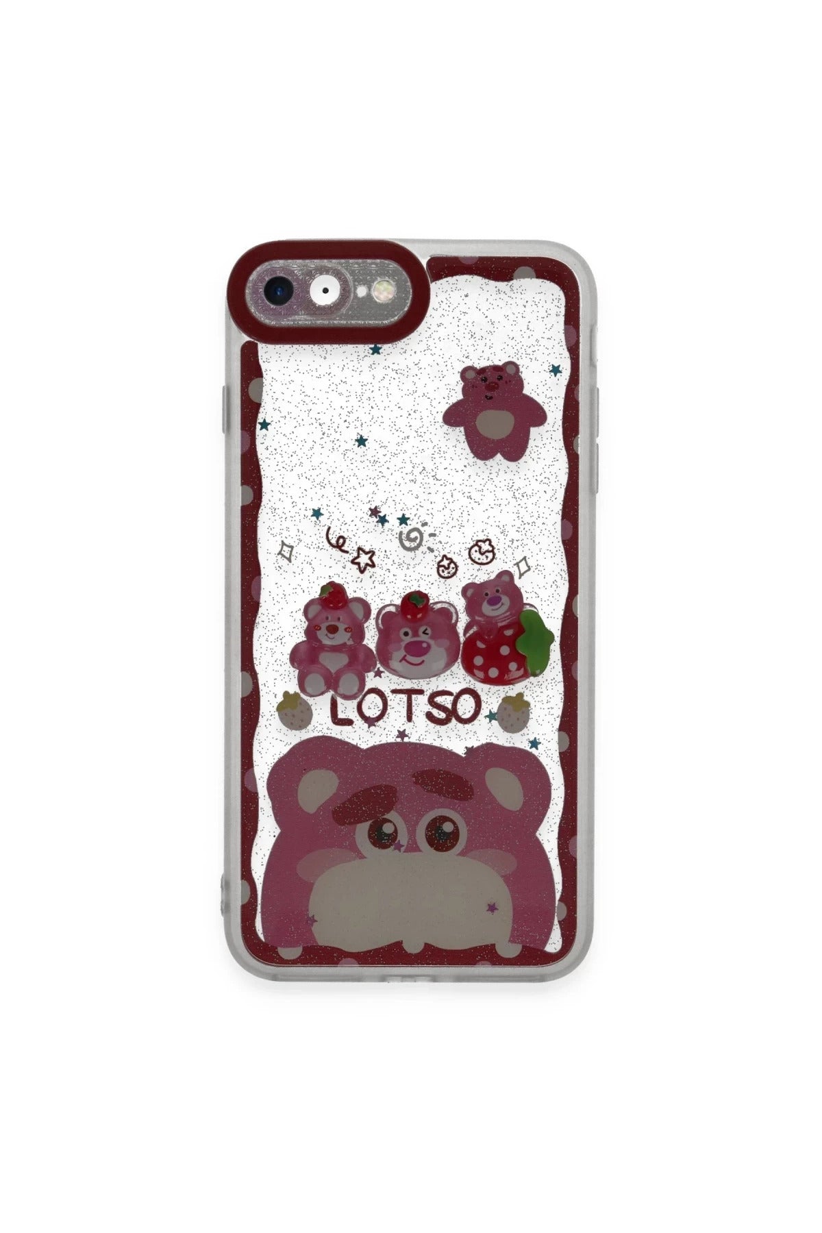 Apple iPhone 7 Uyumlu Kılıf Sweet Desenli Silikon Kapak - Pembe