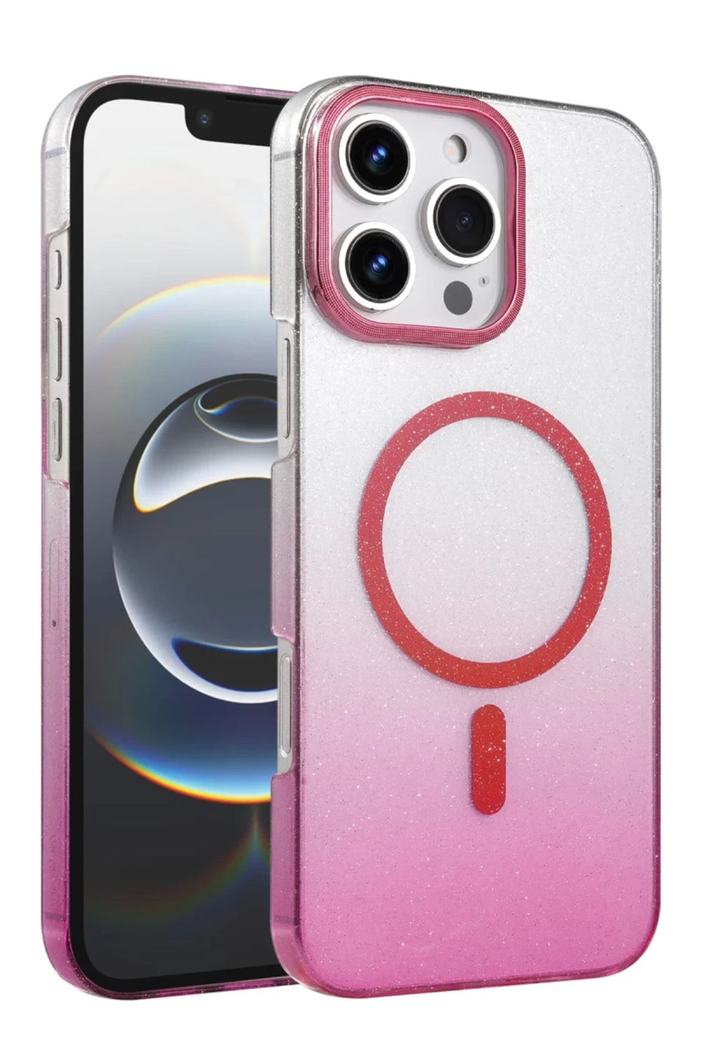 Apple iPhone 16 Pro Uyumlu Glossy Magsafe Kapak - Pembe