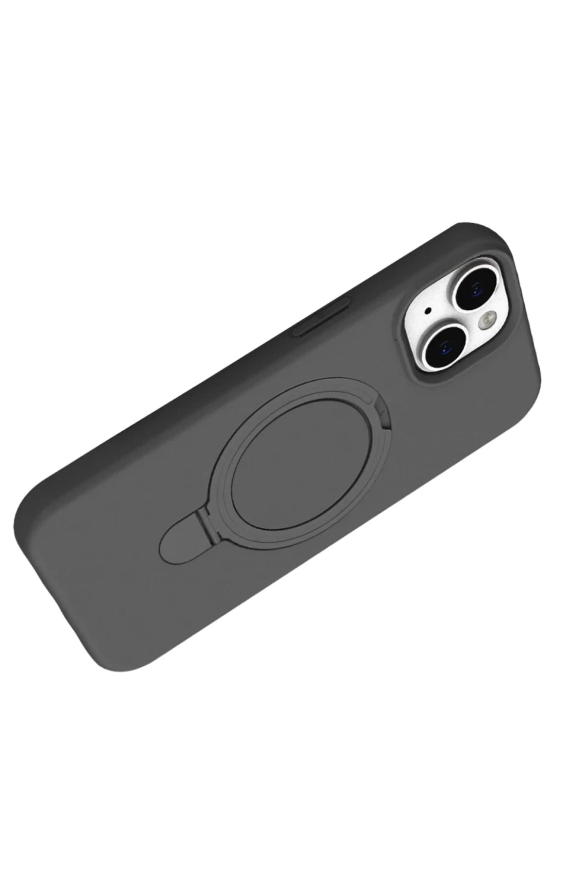 Apple iPhone 15 Plus Uyumlu Regal Magsafe Standlı Kapak - Titan Gri