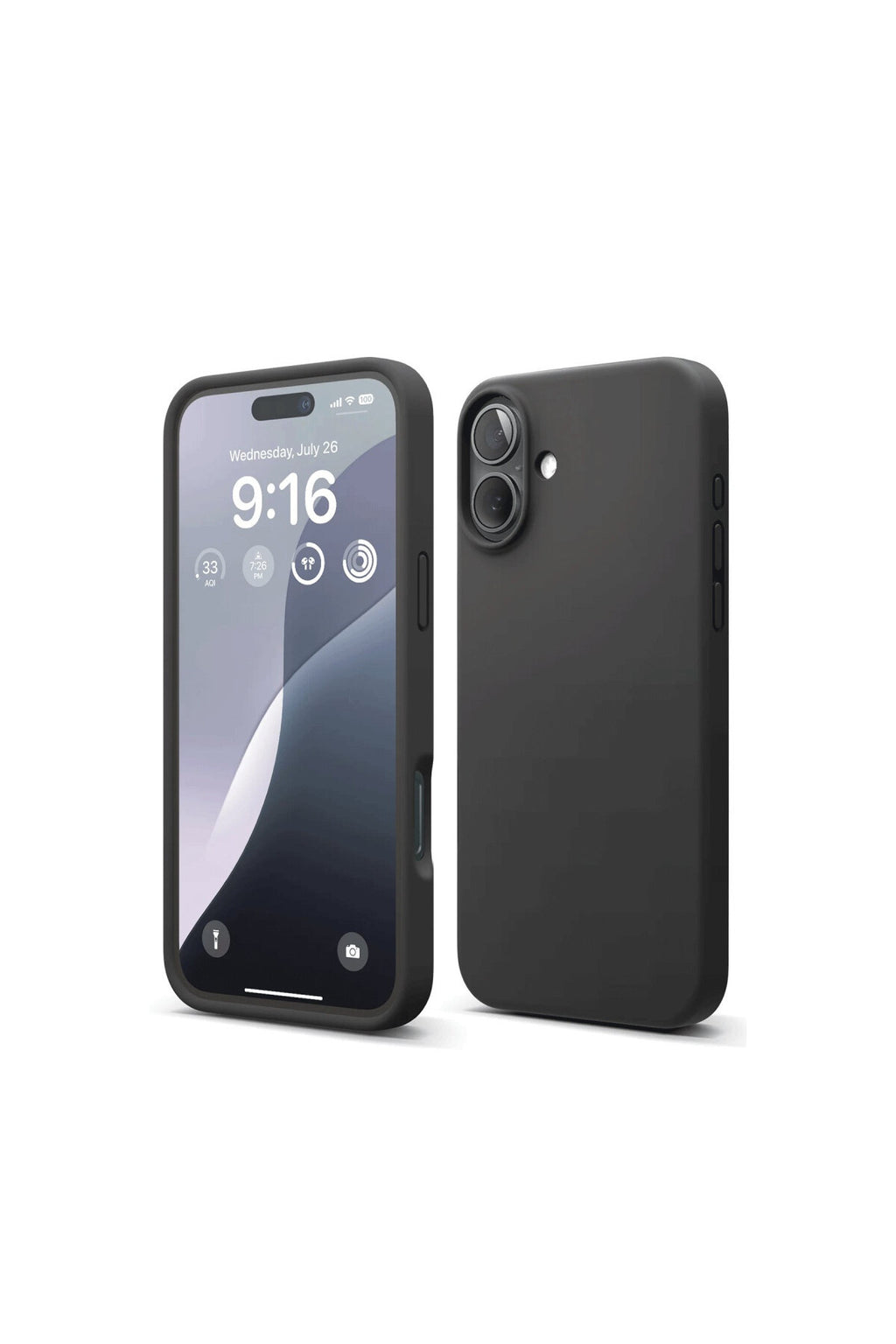 Apple iPhone 16 Plus Uyumlu Kılıf Nano içi Kadife Silikon - Siyah