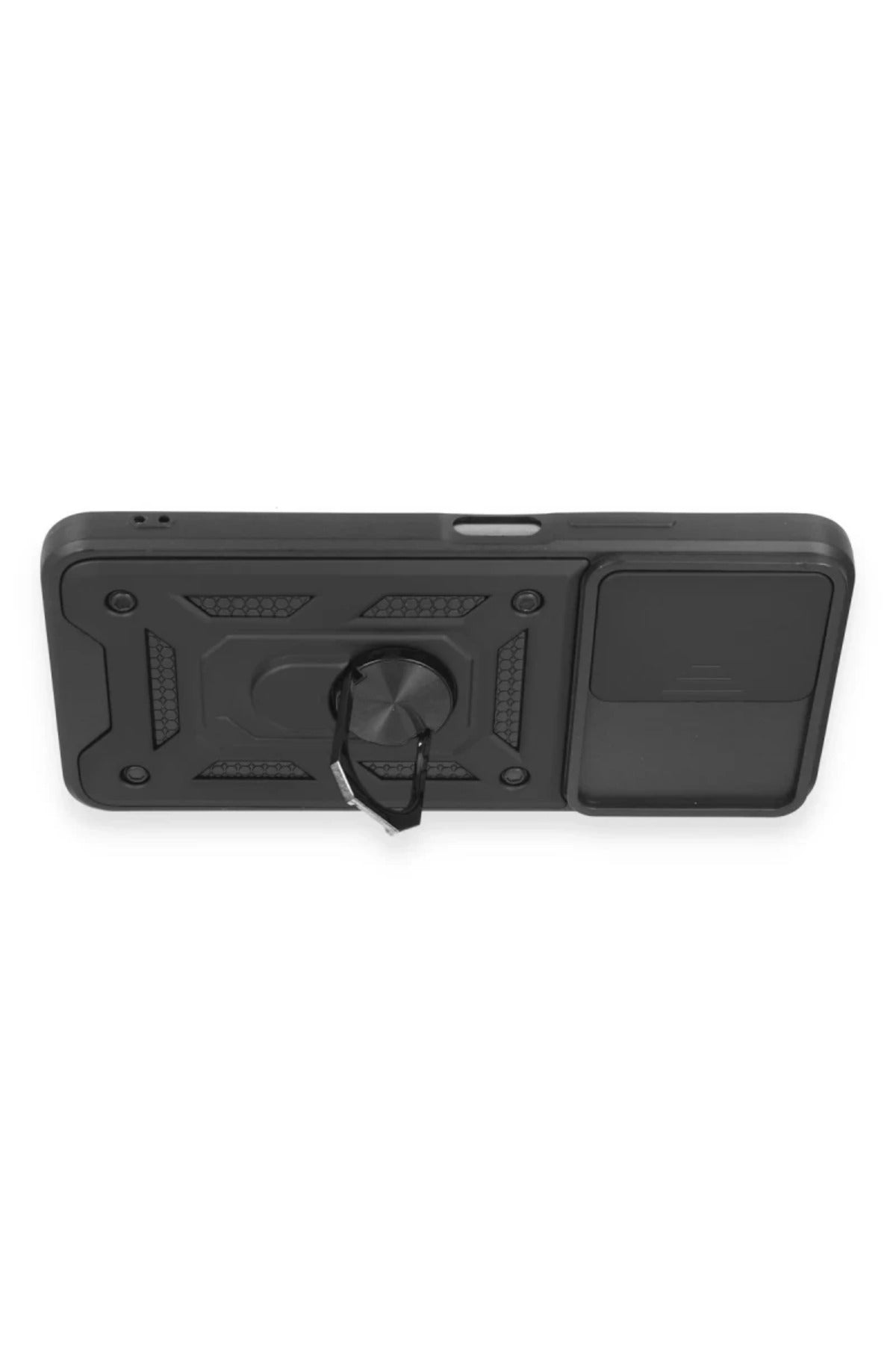 Xiaomi Redmi Note 12 5G Uyumlu Kılıf Pars Lens Yüzüklü Silikon - Siyah