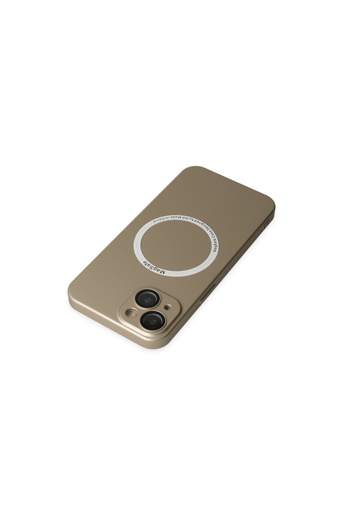 Apple iPhone 14 Plus Uyumlu Kılıf Jack Magneticsafe Lens Silikon - Gold