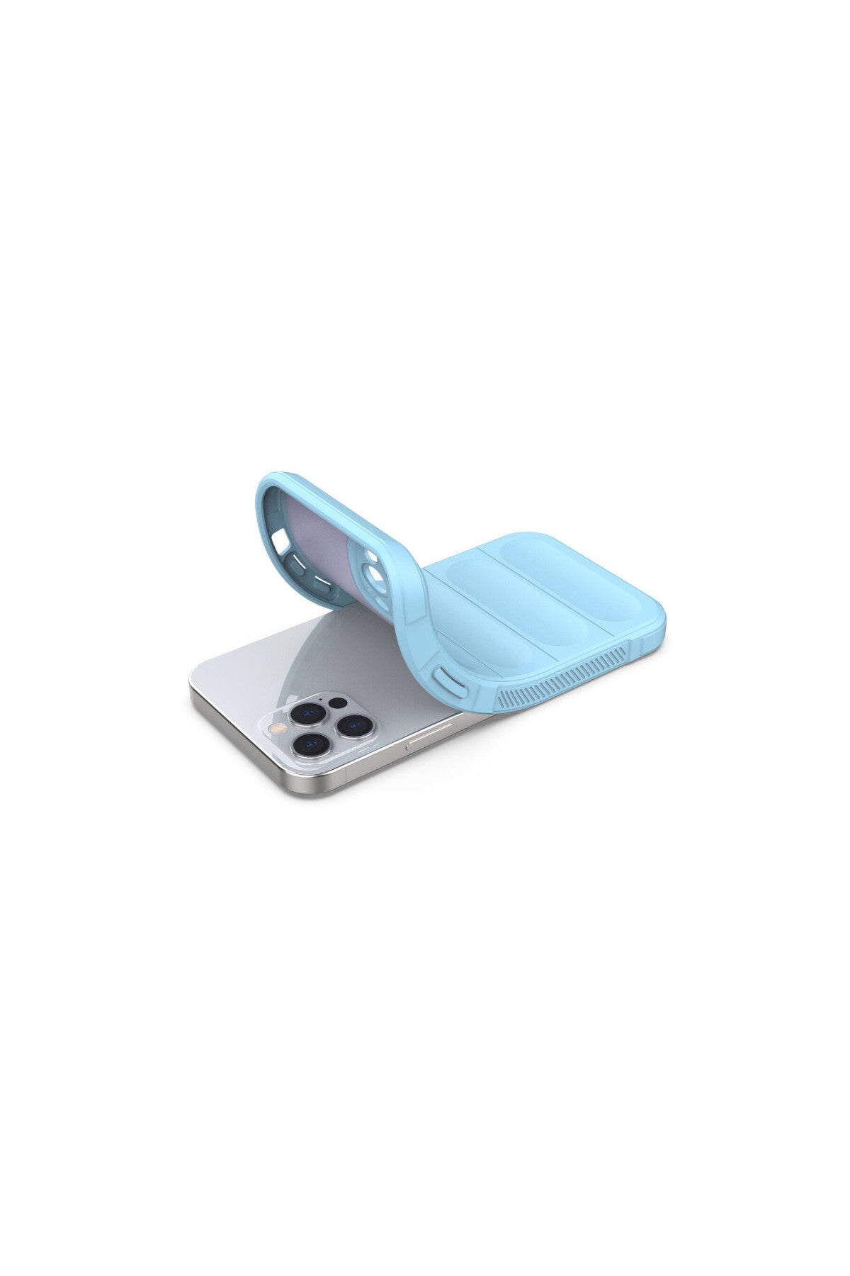 Apple iPhone 12 Pro Uyumlu Kılıf Optimum Silikon - Sky Blue