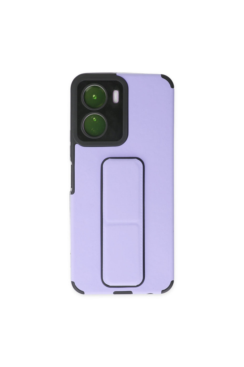 Vivo Y16 Uyumlu Kılıf Mega Standlı Silikon - Lila