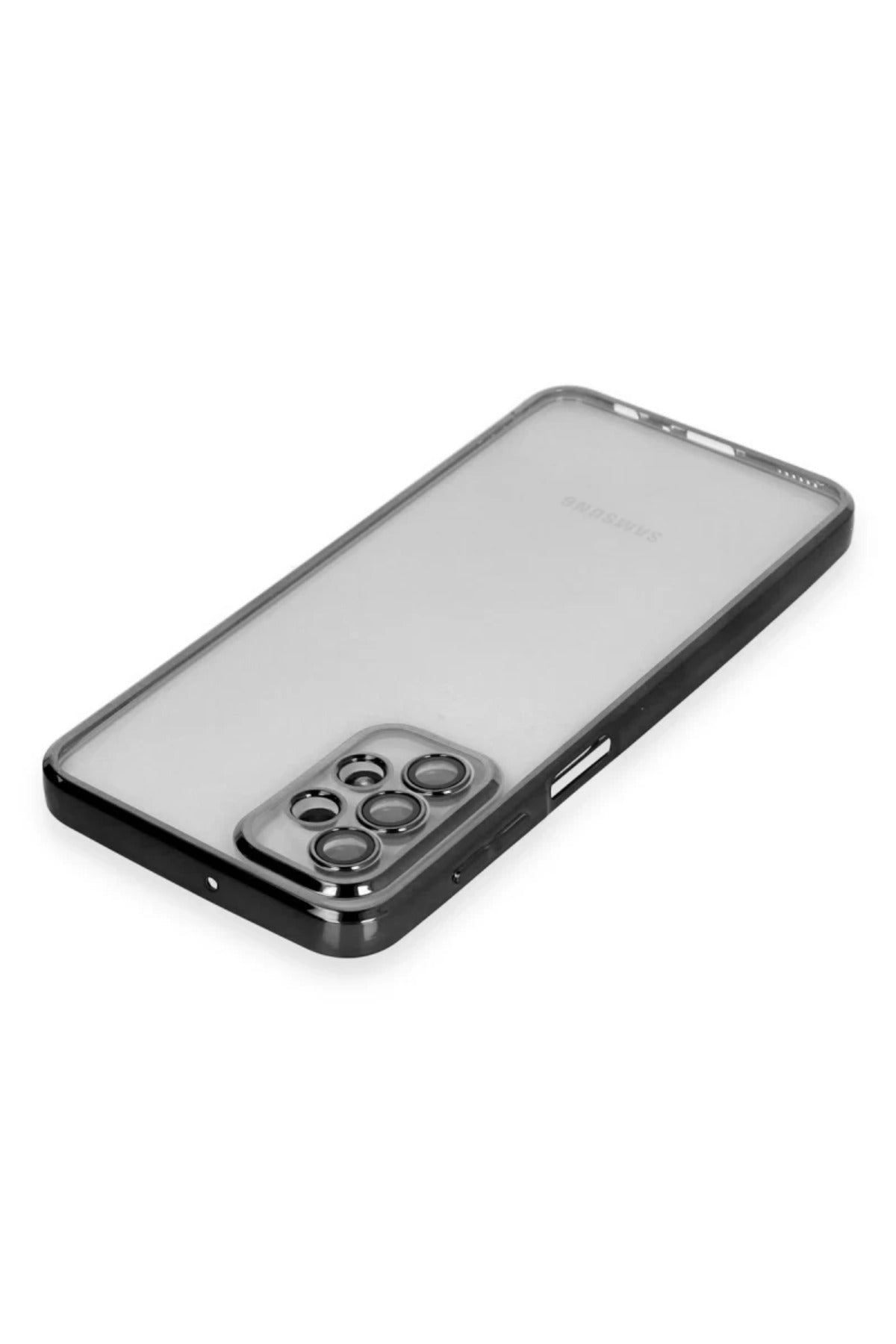 Samsung Galaxy A23 4G Uyumlu Kılıf Lensli Silikon - Siyah