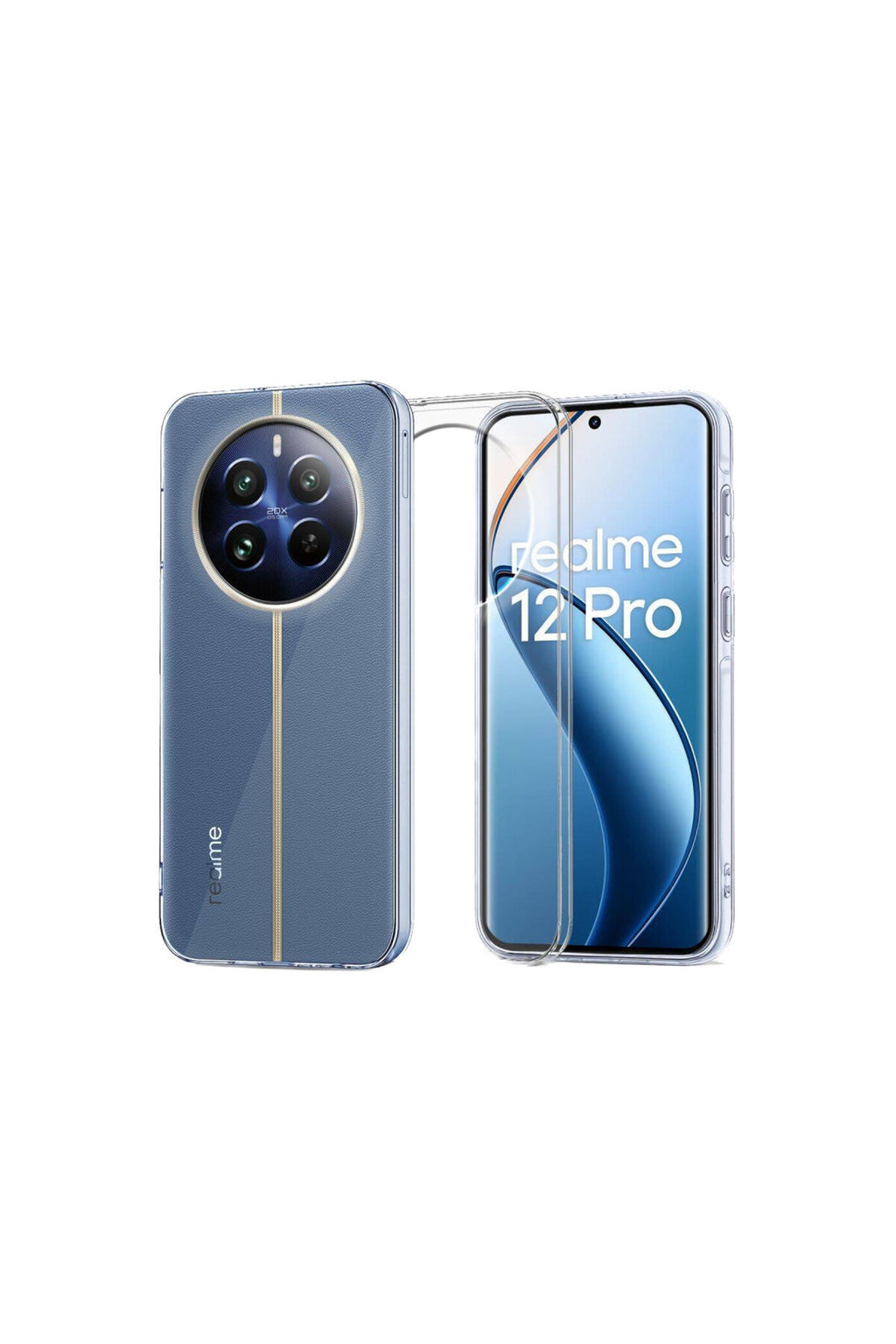 Realme 12 Pro Plus Uyumlu Kılıf Lüx Şeffaf Silikon