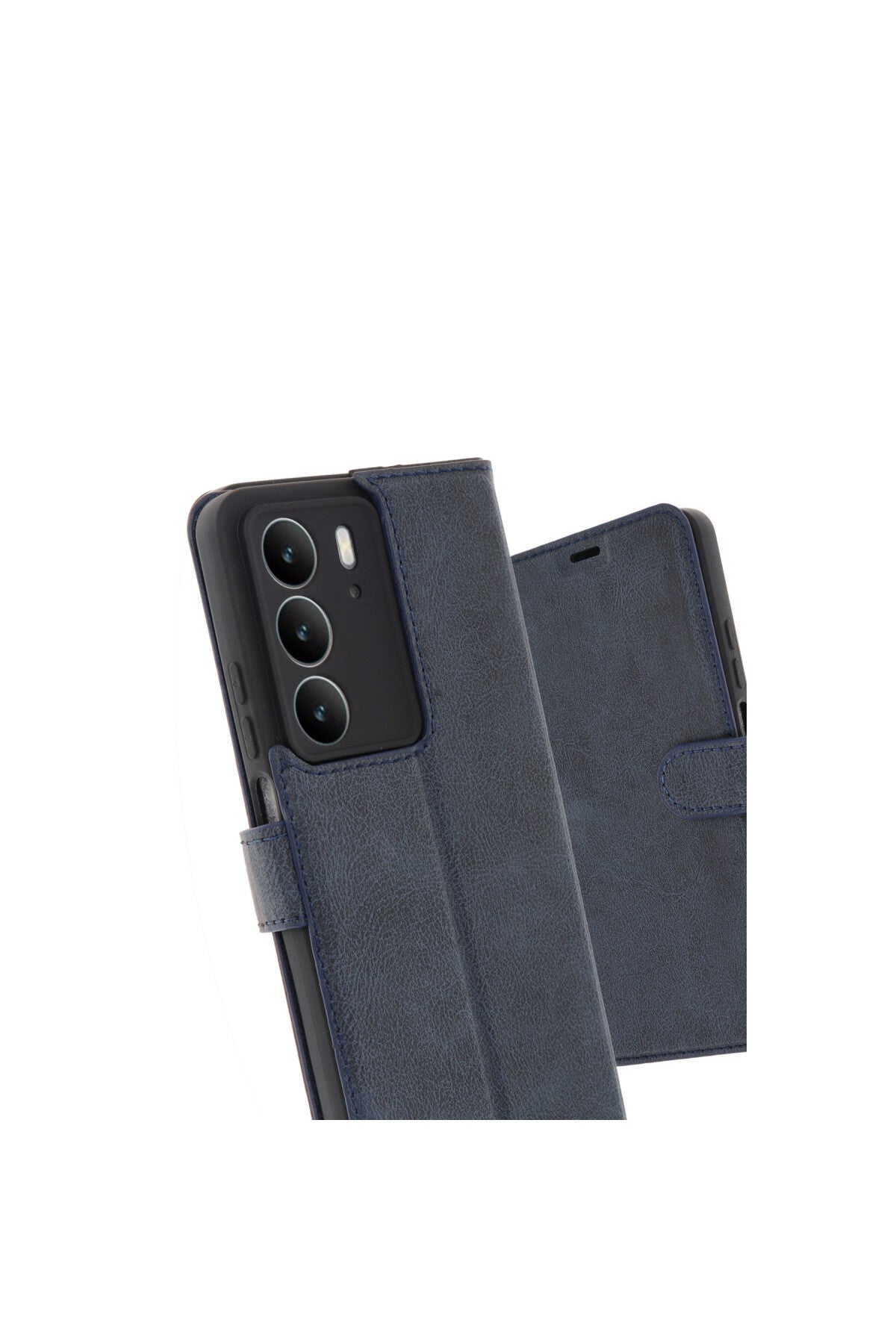 Realme C75 4G Uyumlu Trend S Plus Kapaklı Kılıf - Lacivert