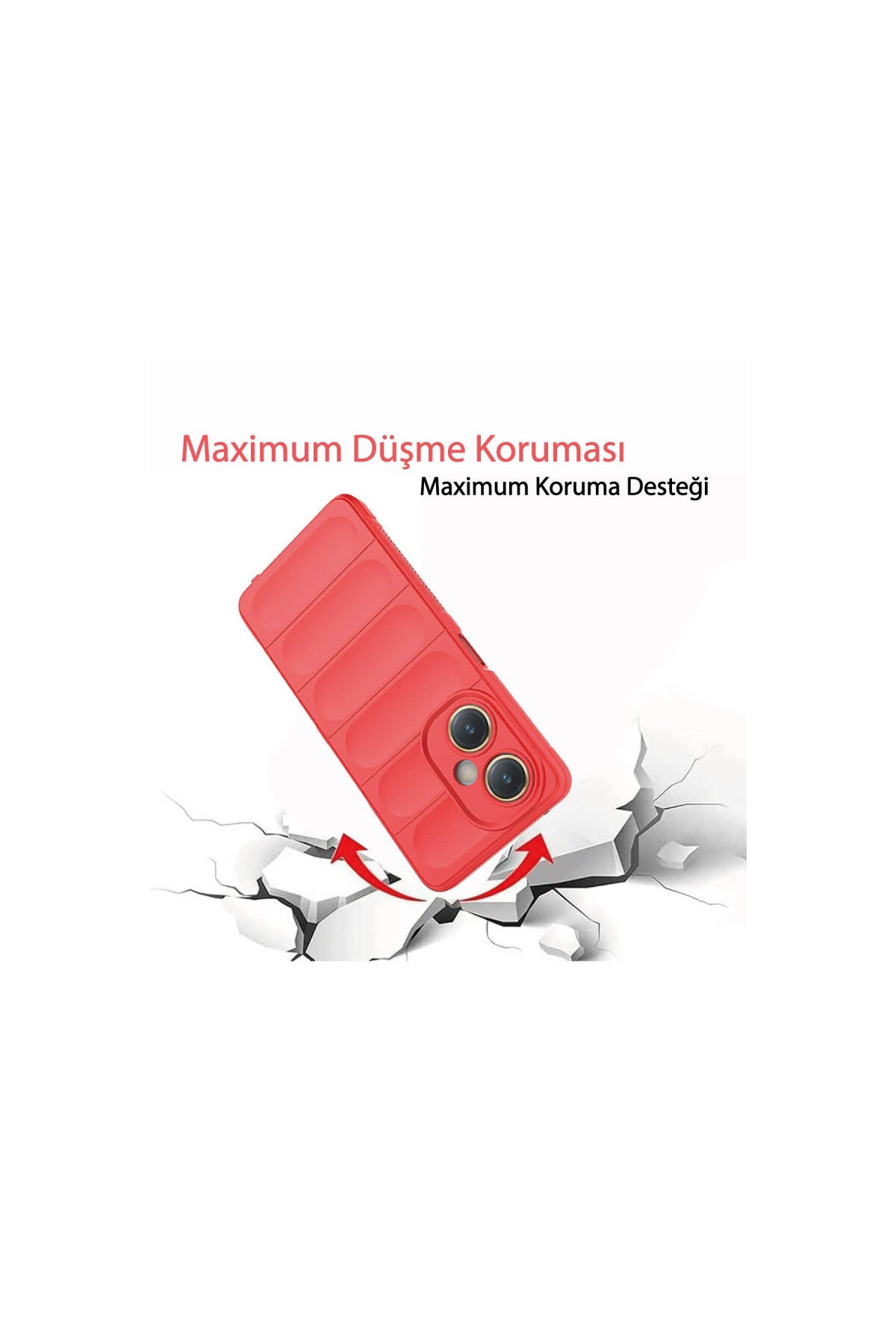 Vivo Y27 Uyumlu Kılıf Optimum Silikon - Kırmızı