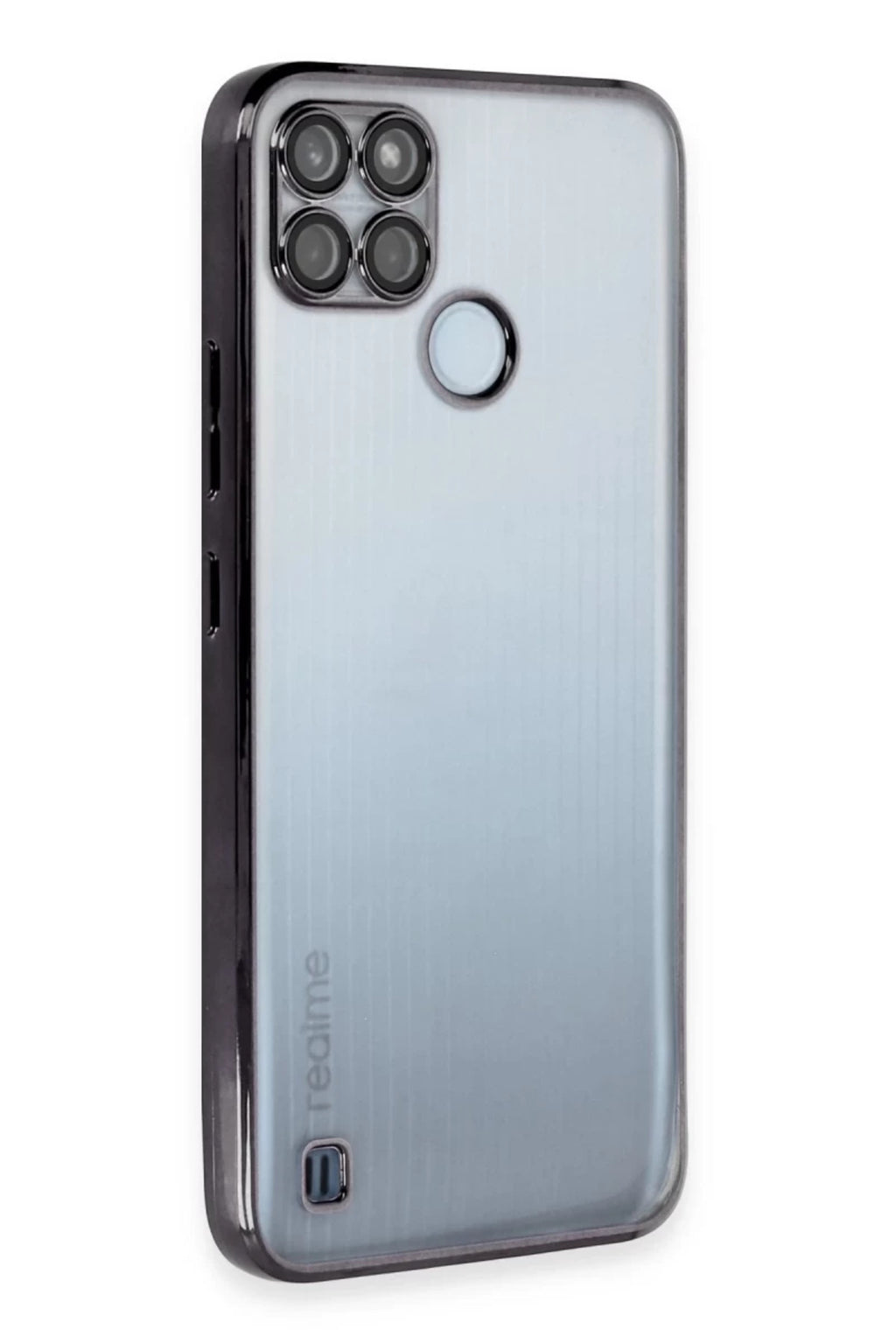 Realme C25Y Uyumlu Kılıf Lensli Silikon - Siyah