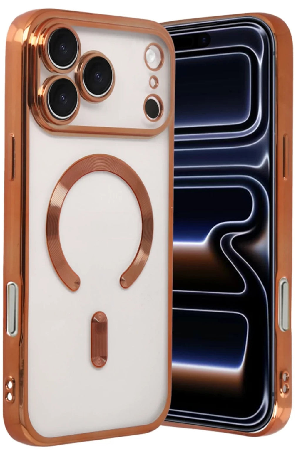 Apple iPhone 17 Pro Max Uyumlu Kross Magneticsafe Kapak - Turuncu