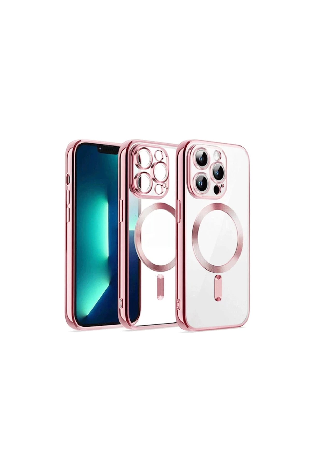 Apple iPhone 12 Pro Uyumlu Kılıf Kross Magneticsafe Kapak - Rose