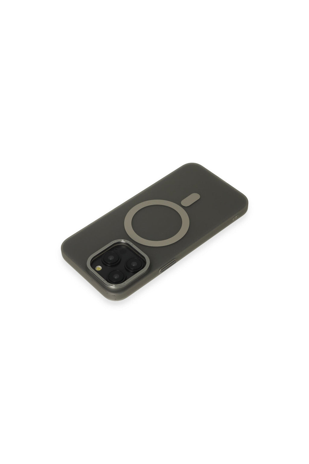 Apple iPhone 15 Pro Uyumlu Kılıf Lodos Magneticsafe Mat Kapak - Titan Gri